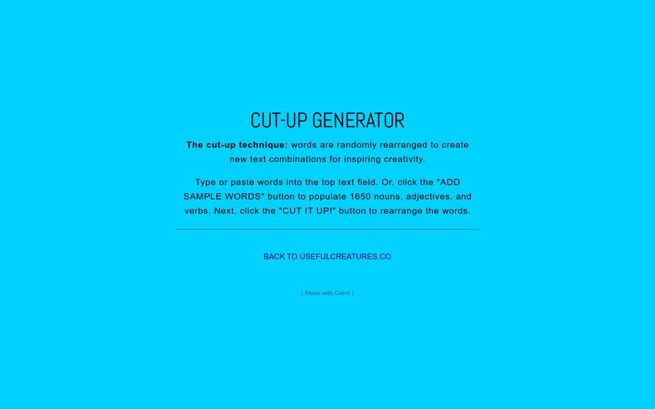 cut-up-generator